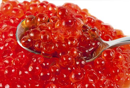 Hochwertiger roter Kaviar