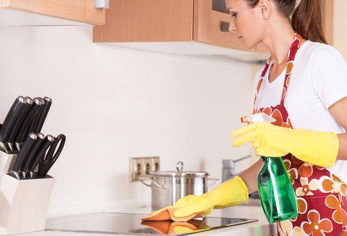 чишћење кухињских плоча у кухињи