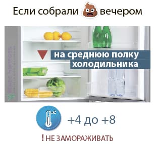 Hoeveel bewaart u ontlasting in de koelkast?