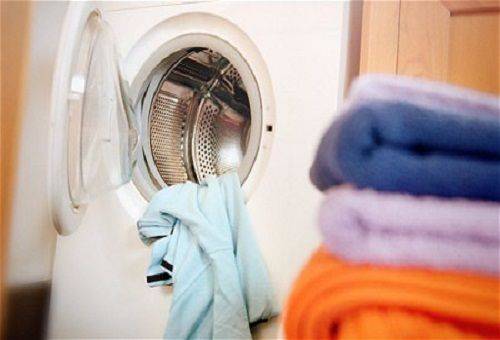 tørring af tøj i vaskemaskinen