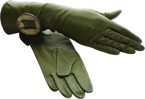 guantes de ante verde