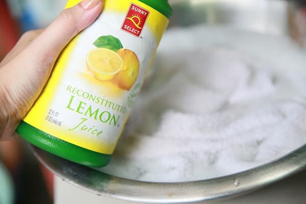 Избелване на тъкани с лимонена киселина