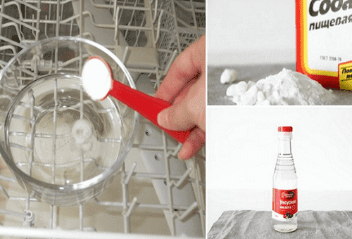 sirke ve soda ile bulaşık makinesinde yıkama