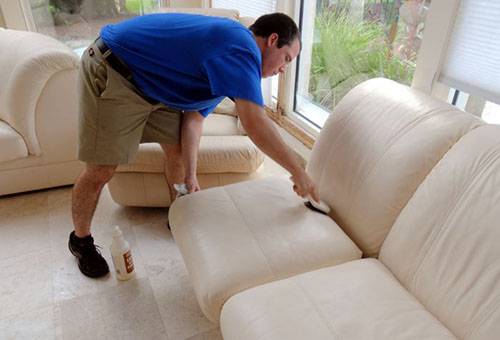 Čišćenje sofe od lagane kože