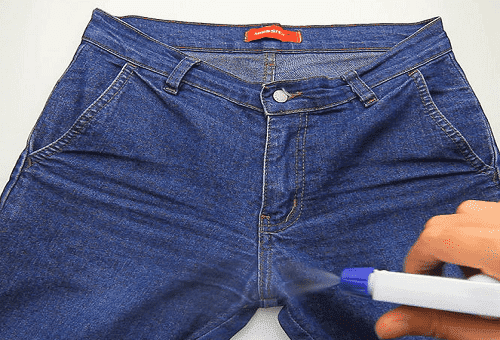 jeans de pulverização