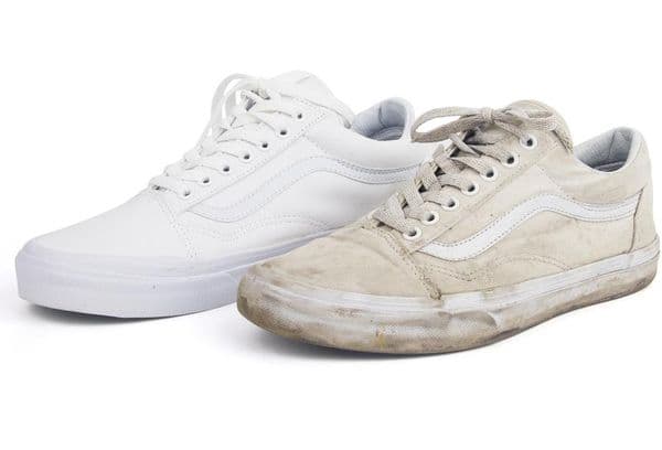 Špinavá a čistá obuv