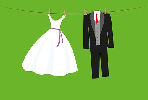 Sušenie svadobných šiat