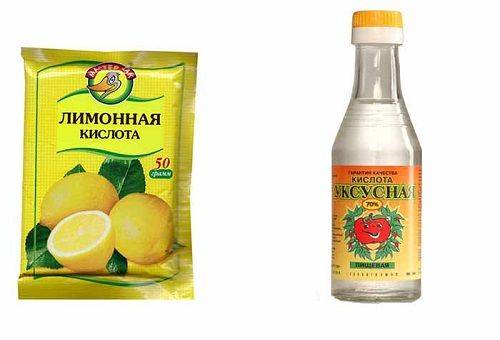 citroenzuur en azijn