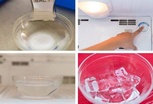 Metodo per congelare il ghiaccio in un ambiente salato
