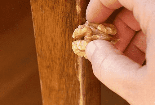 odstranění poškrábání vlašských ořechů