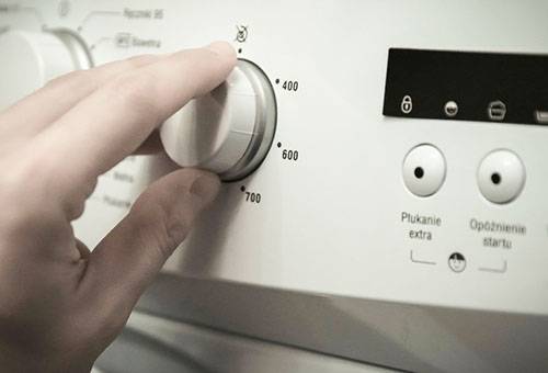 Valet av tvätt i tvättmaskinen
