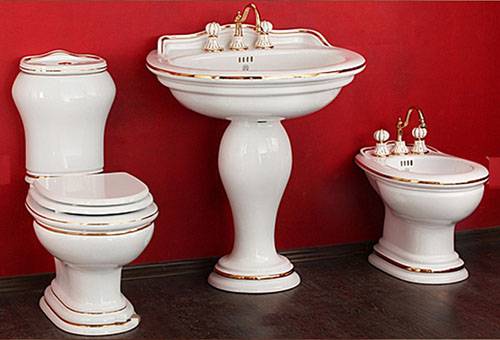 Porcelæns sanitærartikler - toiletskål, håndvask, bidet