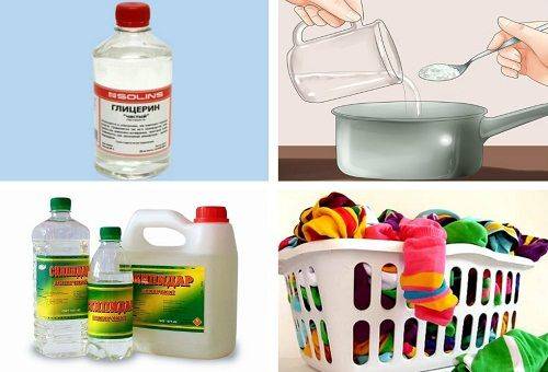 spalvotų daiktų priežiūros namuose produktai