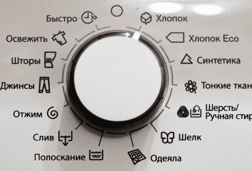 Der Regler der Waschmaschine