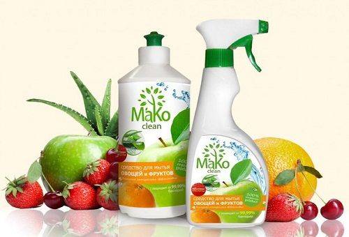 Mako tīru augļu mazgāšana