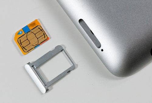 Vom iPad extrahierte SIM-Karte