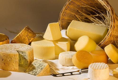 Diferentes variedades de queso