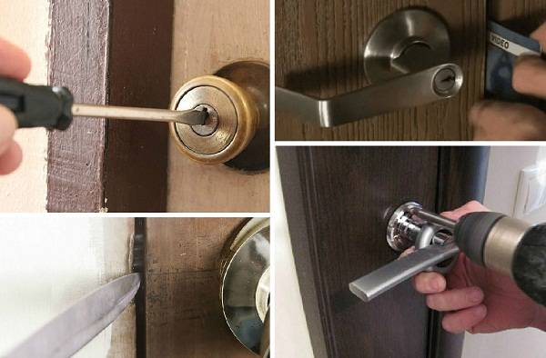Maneiras de abrir a porta com uma chave de fenda