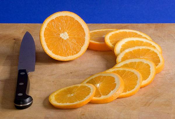 Gehakte sinaasappel