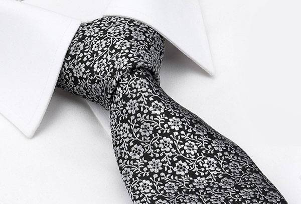 Czarno-biały krawat
