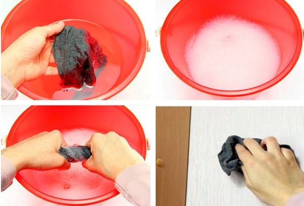 netejar paper pintat amb aigua amb sabó