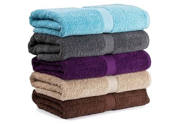 färgade handdukar