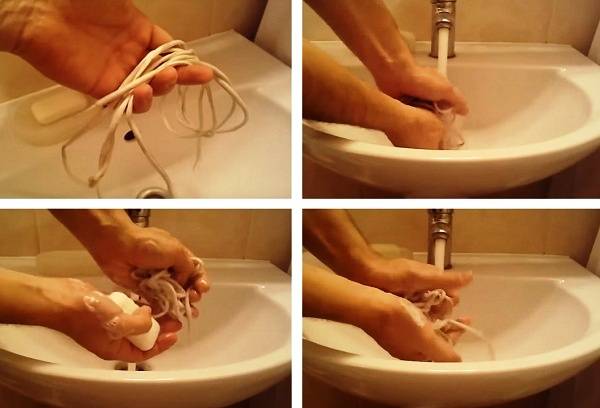 spălarea șireturilor