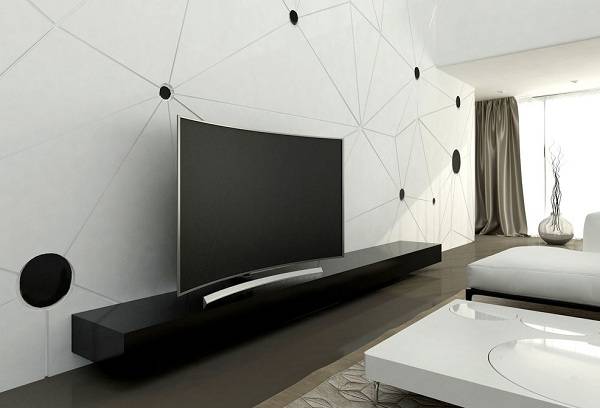 Televizorius gyvenamajame kambaryje