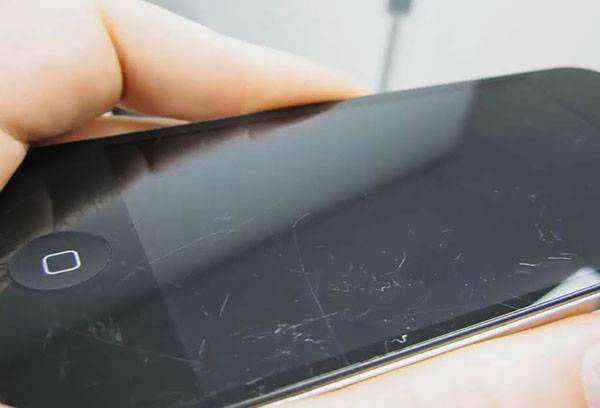 Riper på smarttelefonglass