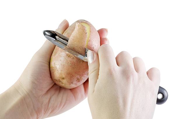 Белене на пилинг на картофи