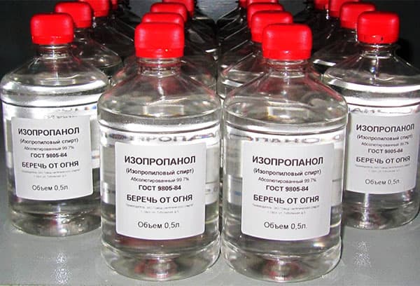 Embalatge amb alcohol isopropílic