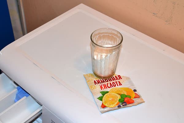 Sitronsyre til en vaskemaskin
