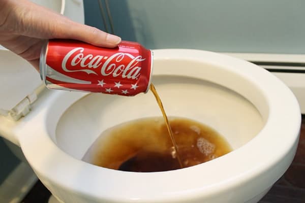 Pulizia della toilette della Coca-Cola