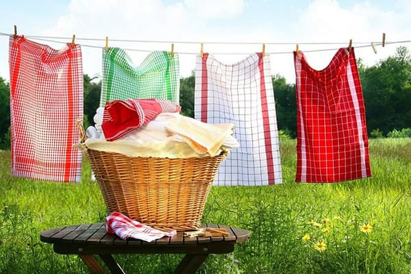 Tørking av håndklær i frisk luft