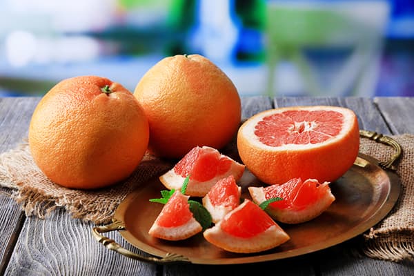 Skivad grapefrukt