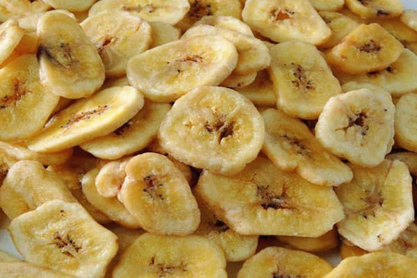 Mikrovlnné sušené plátky banánů