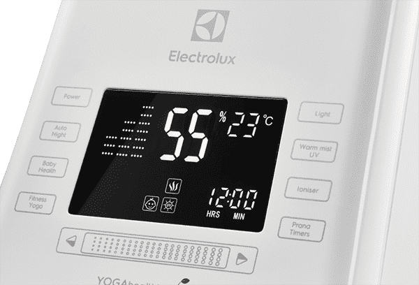 Electrolux Suite Ultraschall Luftbefeuchter Display