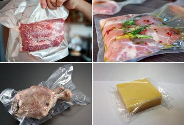 vakuume supakuota mėsa ir sūris