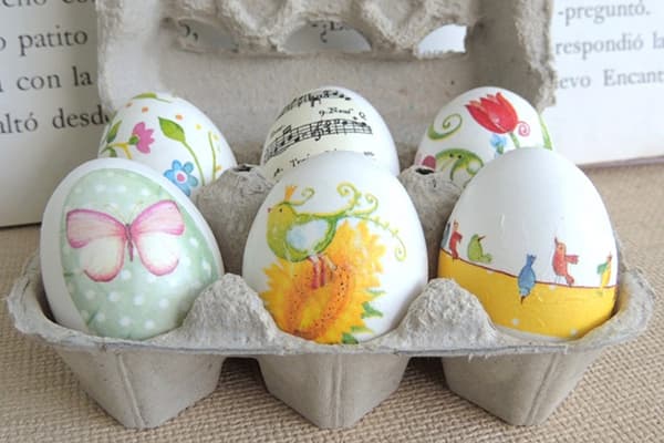 Huevos de Pascua Decoupage