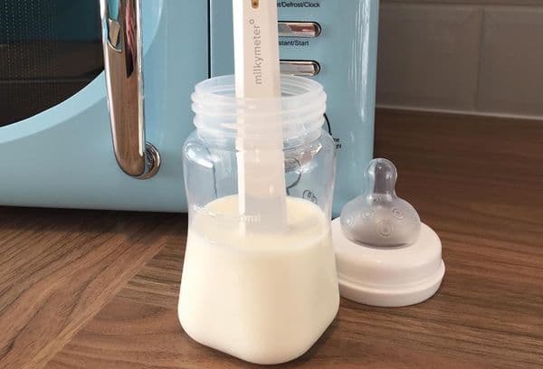 Calentamiento de leche materna