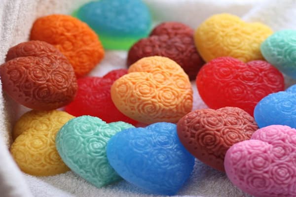 Handmade multi-colored soap