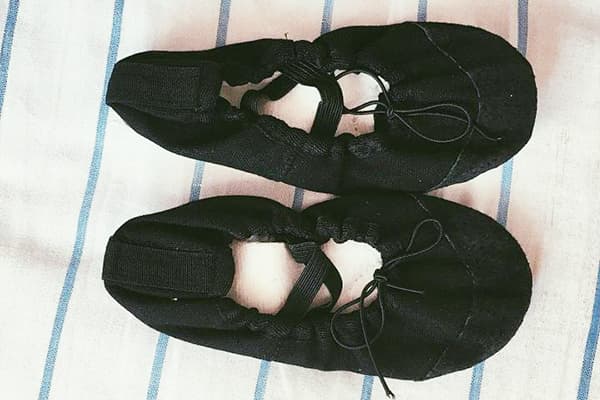 Čierne baletné topánky pre tanec