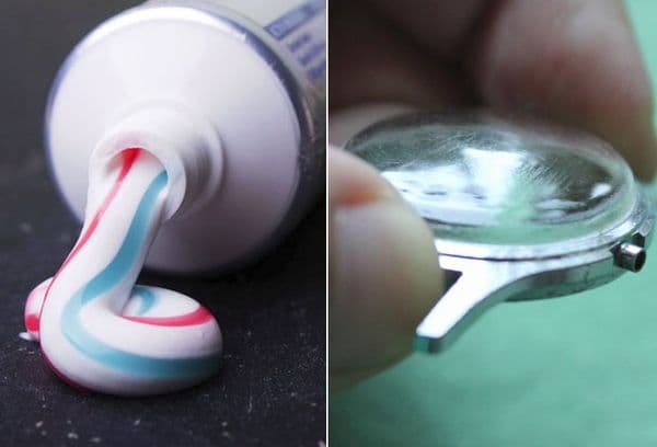 sledujte zubnú pastu na leštenie škrabancov