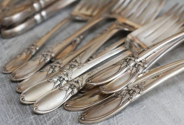 zilveren vorken