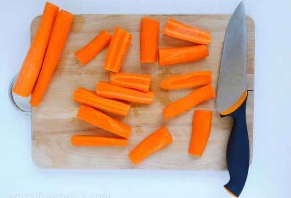 Hakkede gulerødder