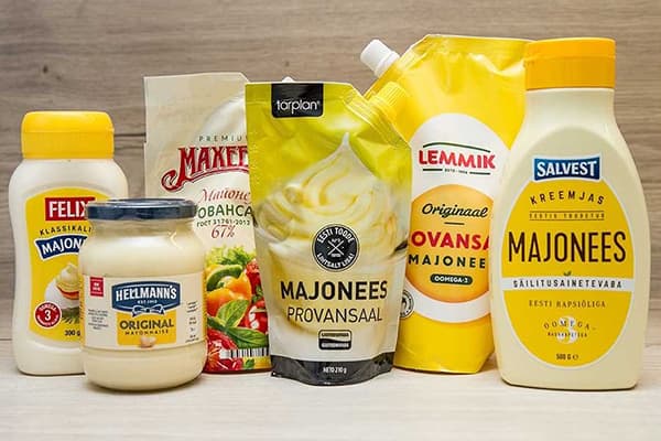 Verschillende soorten mayonaise