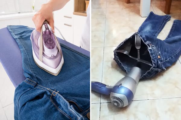Tørring af jeans på improviserede måder