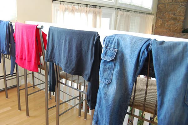 Tørring af tøj derhjemme