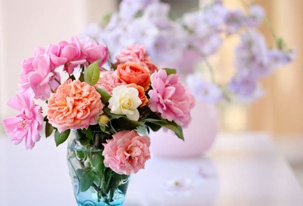 Vase af blomster