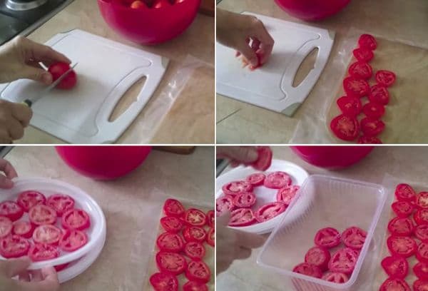 Anillo de tomates congelados